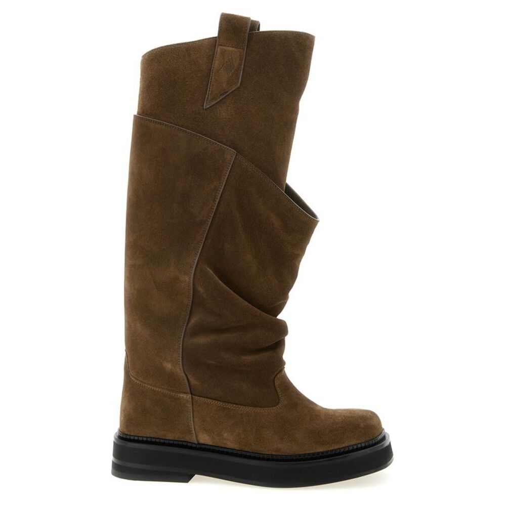 The Attico Brown Calfskin Over The Women's Knee
